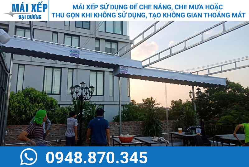 Mái xếp di động sự lựa chọn hoàn hảo che nắng che mưa
