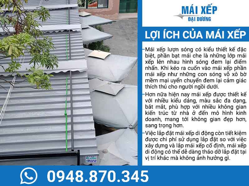 Mái xếp di động sự lựa chọn hoàn hảo che nắng che mưa

