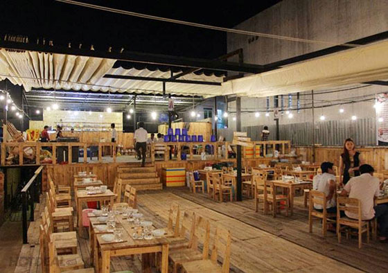 Mẫu Mái xếp nhà hàng 06
