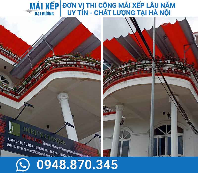 Thi công lắp đặt mái che di động giá rẻ tại Hà Nội
