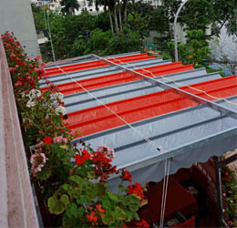 Thi công lắp đặt mái che di động giá rẻ tại Hà Nội